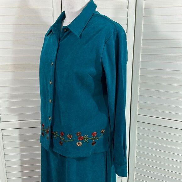 Fall Autumn Dress Set Large Jane Ashley 2 Piece Maxi Y2K - Picture 8 of 14